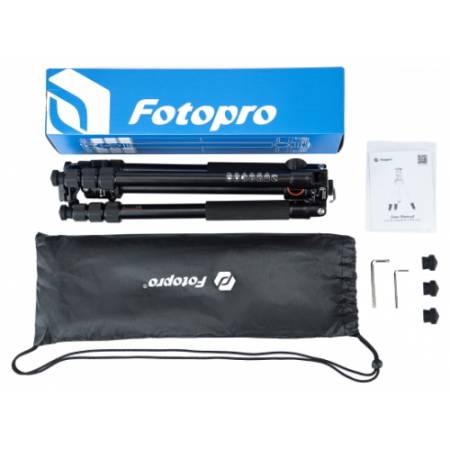 Fotopro X-go HR Chameleon E2 - statyw fotograficzny Alu z głowicą kulową - zestaw